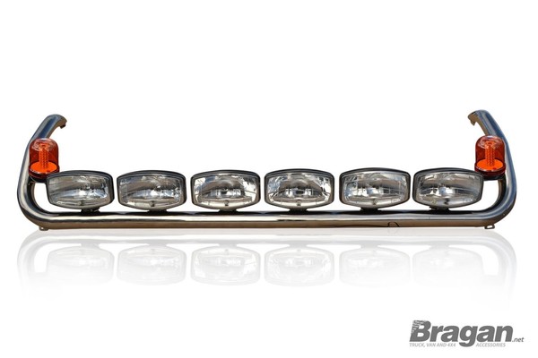 Bragan Roof Bar Mit Spot Lights Und Beacon FüR Scania 4 Topline Chrome-image