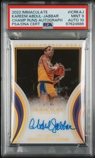 2022 Panini  Imac Championship Runs Auto Kareem Abdul-Jabbar #ICRKAJ 07/49 PSA 9