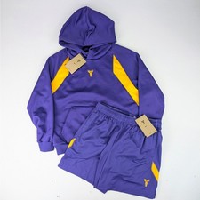 Nike Boys Medium Kobe Therma-Fit Pullover Hoodie  Shorts Set - Purple  Yellow