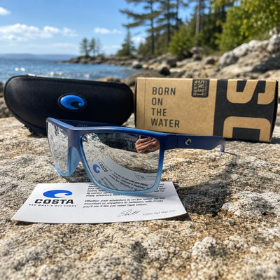 NEW Costa Del Mar Rincon Sunglasses Blue Fade Silver Mirror 580P Polarized HOT