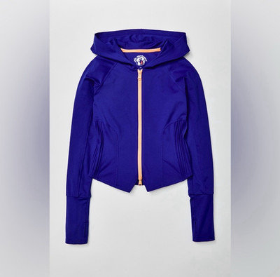 Free People Movement FP Playin For Keeps Jacket Blue Sapphire Combo Large Womens
