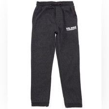 Volcom Big Boys size L 14 Cement Fleece Jogger Pants Black New With Tags