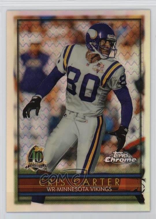 1996 Topps Chrome Refractor Cris Carter #99 HOF 4f5