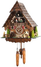 Orologio a cucù al quarzo Casa del taglia legno con taglial.. EN 94661 QMT nuovo