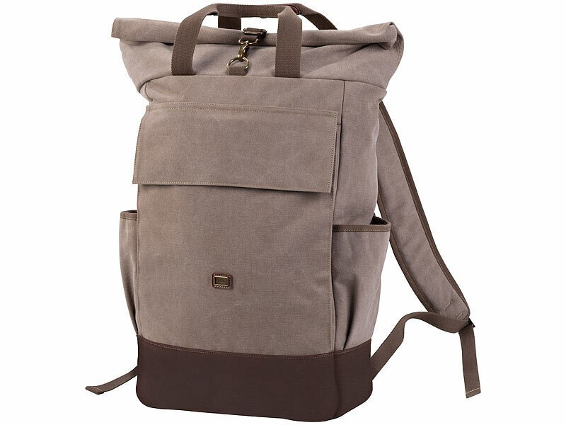 Sac à dos en toile rolltop 40 L XCase au design minimaliste et imperméable