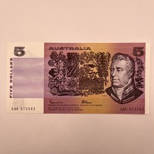 1985 (R209a) $5 Five Dollar Banknote - Extremely Fine - Johnston / Fraser Gothic