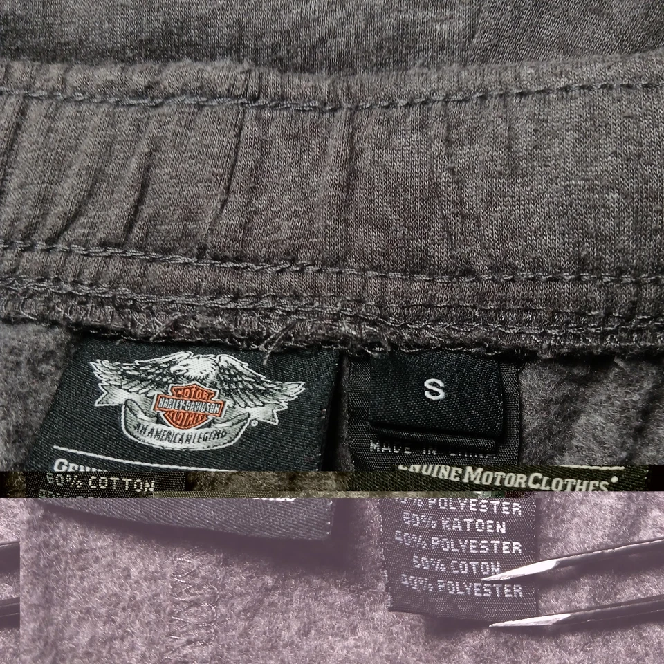 Pantalones de salón Harley Davidson para hombre talla pequeña gris algodón mezcla de polietileno 34X32 Foto 3 de 4