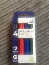 January sale 4 White Board Markers Black Red Green Blue Black New Sealed
