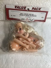 Vintage Fibre-Craft 2" Doll Heads Blonde  Hands  75162