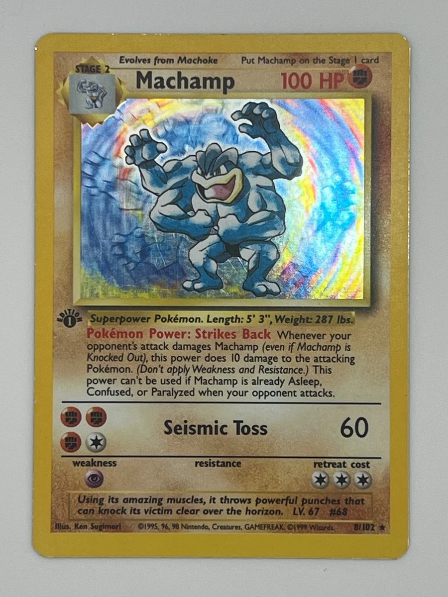 First Edition Pokémon Machamp Individual Cards for sale - eBay