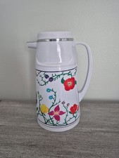 Vintage Potter & Smith 1Qt Coffee Carafe Insulated Glass Lined Floral Design