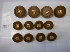 4  8 Vintage Gold Brown Buttons cm. 2 cm. 1.5 200 Button Button Button 