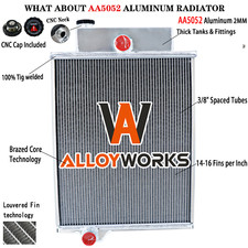 4-row Aluminum Radiator For John Deere Tractor 4000 4020 Ar40832 Ar46434 Ar49454