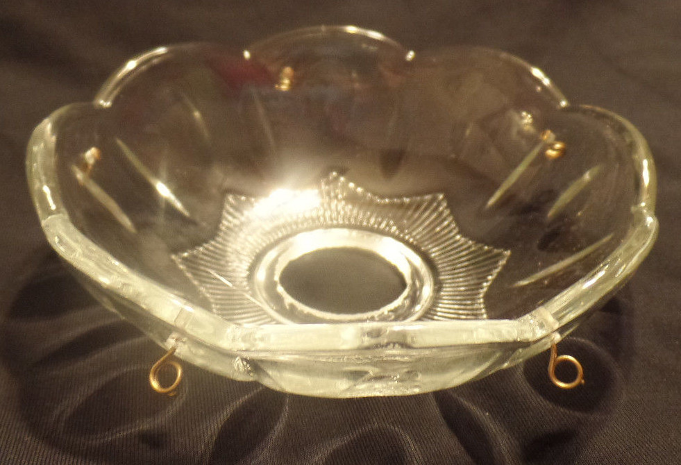 Set Of 4 Pressed Glass Prism Chandelier Bobeche – Clear Round Lamp Bobeche Without Brass Pins (#BB908) 11 thumbnail image