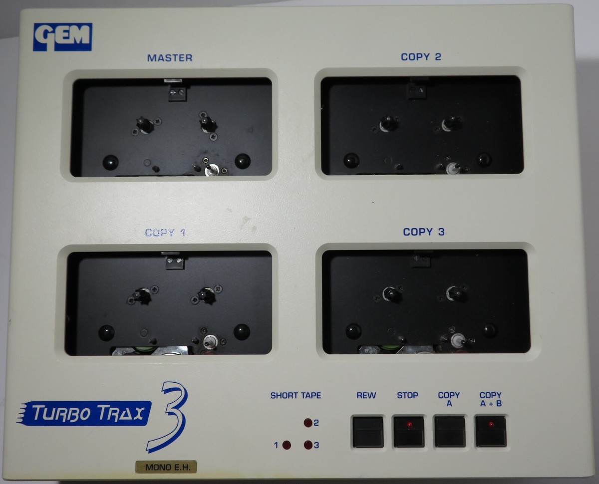 Vintage GEM Turbo Trax 3 LC60133 Cassette Duplicator Copier For