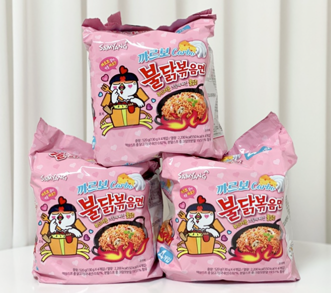 Korean Noodles Samyang Carbonara (4 Pcs) / Carbo Hot Chicken Buldak
