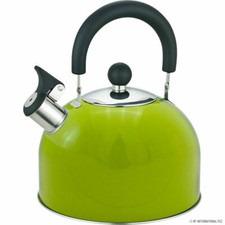 2.5L STAINLESS STEEL LIGHTWEIGHT Whistling Kettle CAMPING in Light Green Colour