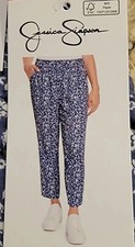 Jessica Simpson Ladies' Comfort Pull On Pant With 2 Side Pockets Blue Size L