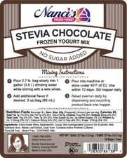 Frozen Yogurt Mix - No-Sugar-Added Chocolate with Stevia (1 - 2.7 lb bag)