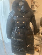 long black puffer coat size 8 You Can UN Zip For Different Lengths