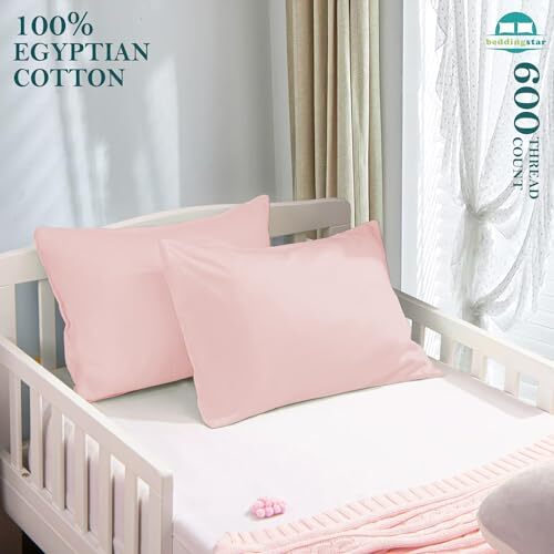 Travel Pillow Cases 14X20 Size Set of 2 Toddler Travel 14" x 20" Blush