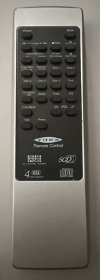 Yorx S7794 Remote Control Stereo System Cd Player Tape TurnTable Tested Rare