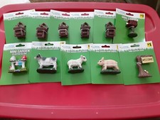 11 Piece Mini Garden Chair Furniture, Mailbox, Clothesline, Cow, Lamb, Pig And W