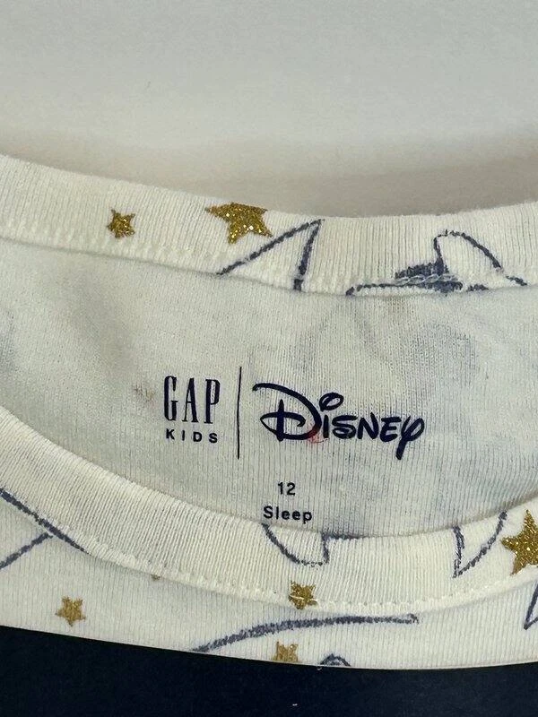 Gap Kids Disney Collab PJ Conjunto Calça Manga Longa Minnie Mouse Lua Ouro Estrelas Novo - Imagem 2 de 4