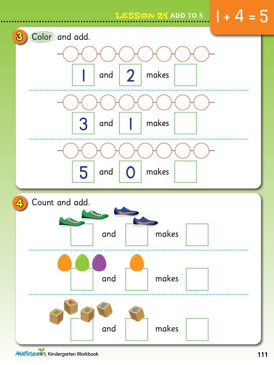 Math for Kindergarten Workbook - 200 Essential Math Skills (Reading ...