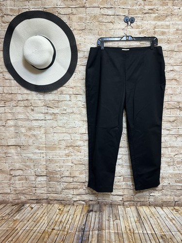 Pantaloni neri con cerniera laterale Chicos So dimagrante crop taglia 2 = M = 12