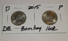 2015 D & P Mint Delaware - Bombay Hook Quarters - 2 COIN SET