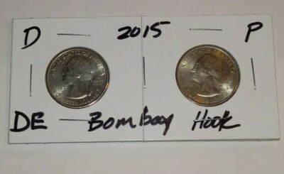  2015 D & P Mint Delaware - Bombay Hook Quarters - 2 COIN SET 