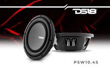 DS18 PSW10.4S 10" Shallow Subwoofer 1000 Watt Water Resistant 4 Ohm SVC Thin Sub