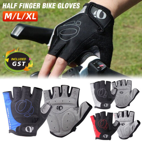 1 Pair Half Finger Sports Gloves Bicycle Bike Anti-Slip Cycling Gloves Men Women - Picture 1 of 14