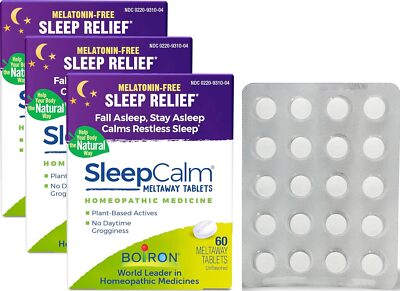 Boiron Sleepcalm Meltaway Tablets - Unflavored 180 Tabs - Expiration 05/2028
