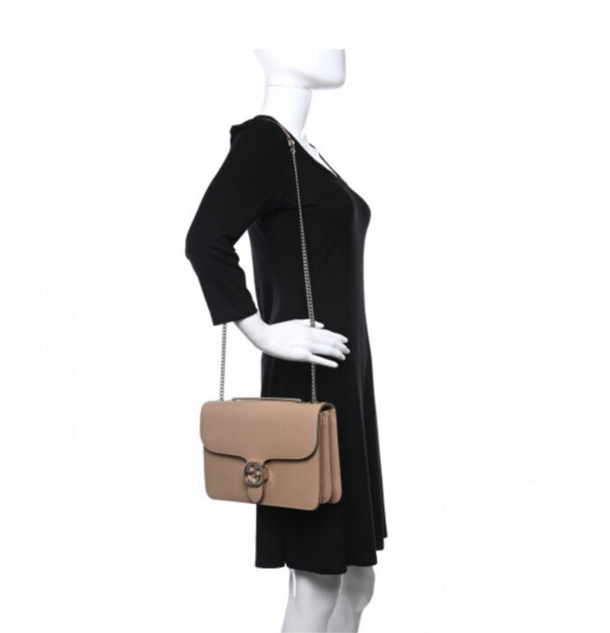 Authentic Gucci Calfskin Interlocking G Shoulder … - image 2