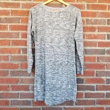 Lou & Grey XS Heather Gray Terry cloth shift dress Spacedye comfy Long sleeve