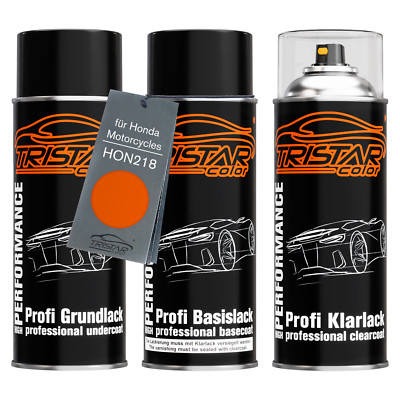 Motorradlack Spraydosen Set für Honda Motorcycles HON218 Pearl Lively Orange