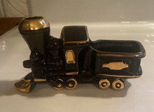 Vintage Ceramic Black & Gold Planter -8.5"  long