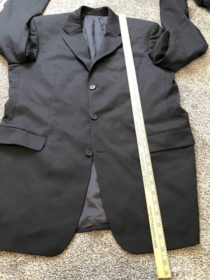 Blazer Hugo Boss 100% Laine Noir - Taille 48 (pw38) - Super 100 - Occasion Très Bon État