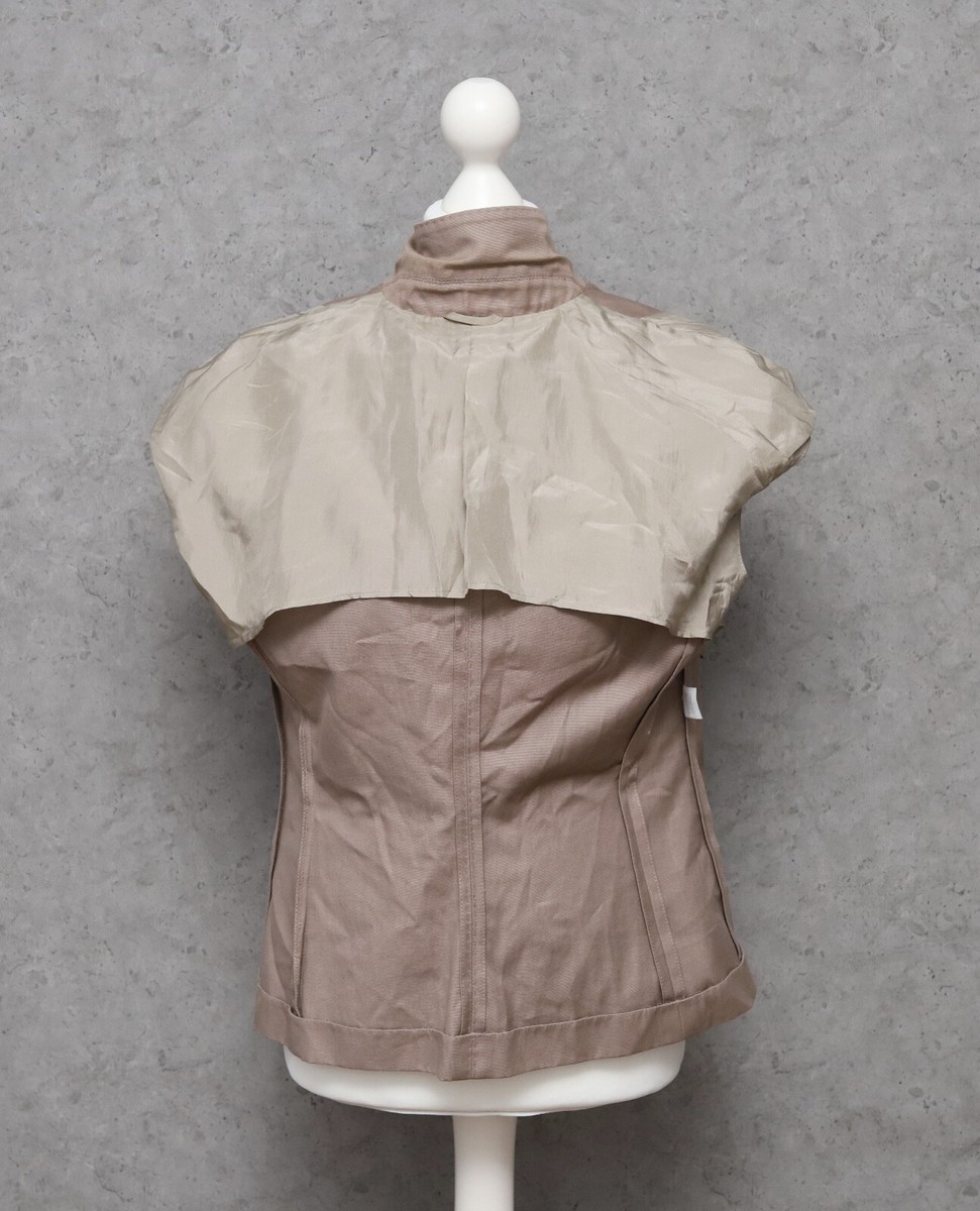 Brunello Cucinelli Women's Beige Vest Waistcoat Sleeveless