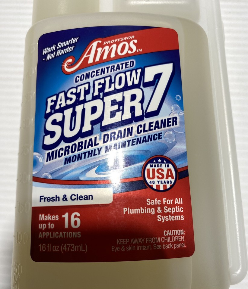 Professor Amos Concentrated 16 Oz Fast Flow Super 7 Microbial Drain