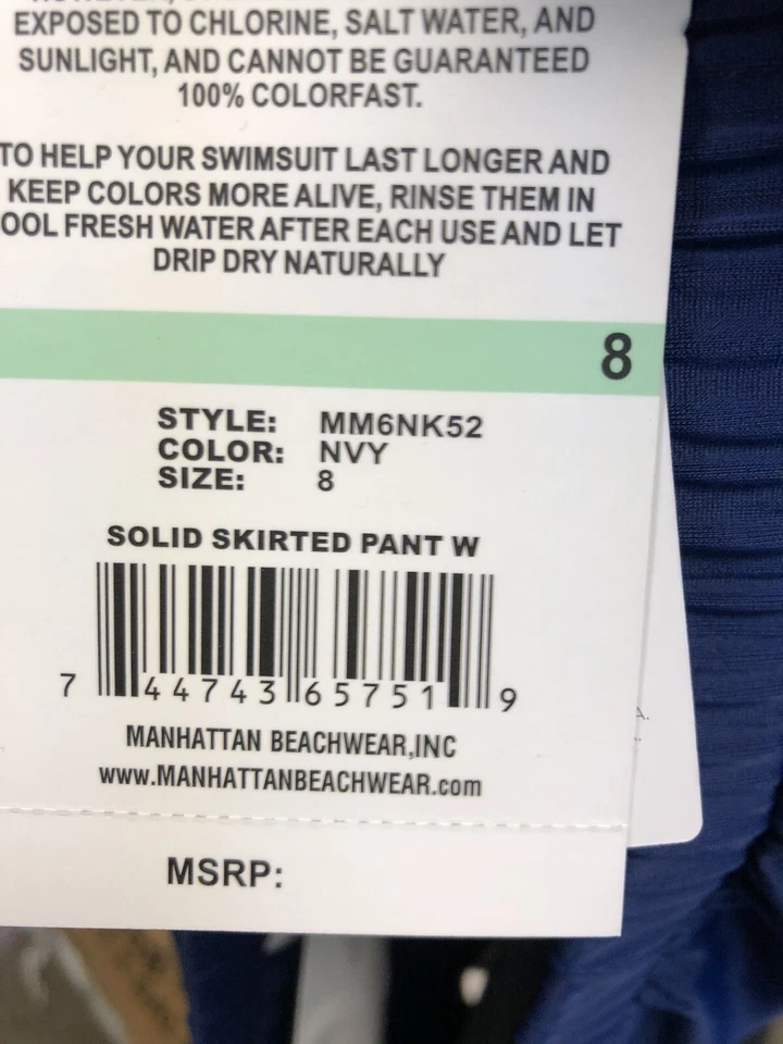Maxine Of Hollywood, Traje de baño con falda de tiro medio para mujer talla 8  Foto 3 de 3