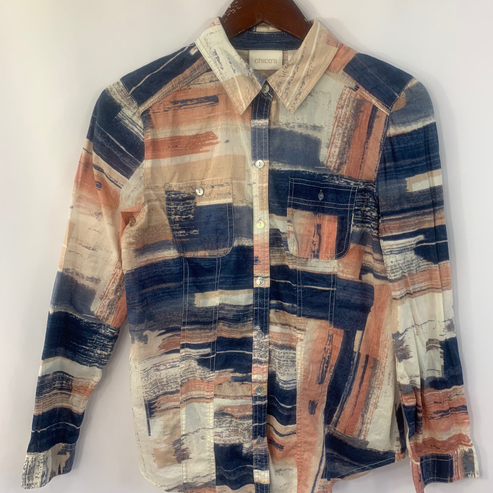 sheer button up tunic