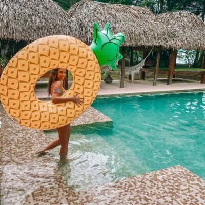 BigMouth Inc - Riesiges 6 Zoll FUSS Ananas aufblasbares Schwimmbad schwimmendes Floßrohr