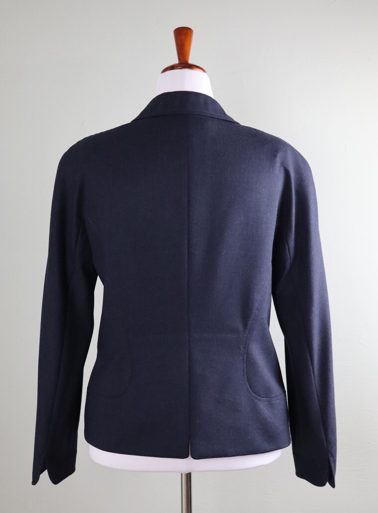 ESCADA $1400 Solid Gray Virgin Wool Structured Bl… - image 4