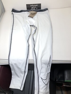 Nike Pro Men's DriFIT 3/4 Compression Training Tights sz Large L White DD1919100