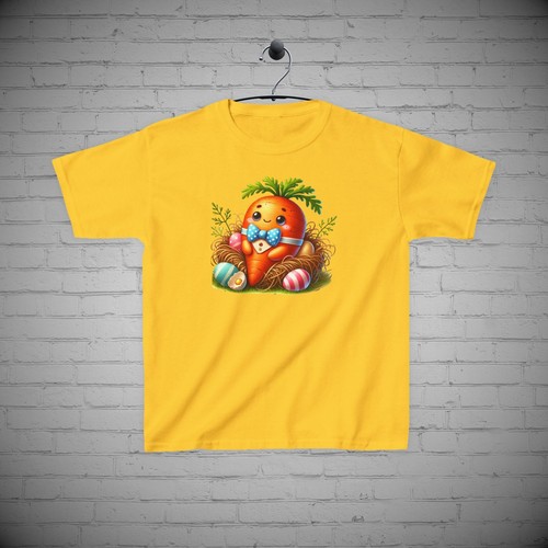 Easter T-Shirt, Bunny tee, Hip Hop Tee, Carrot Tee, Rabbit Top, Kids Easter Gift - Picture 5 of 11