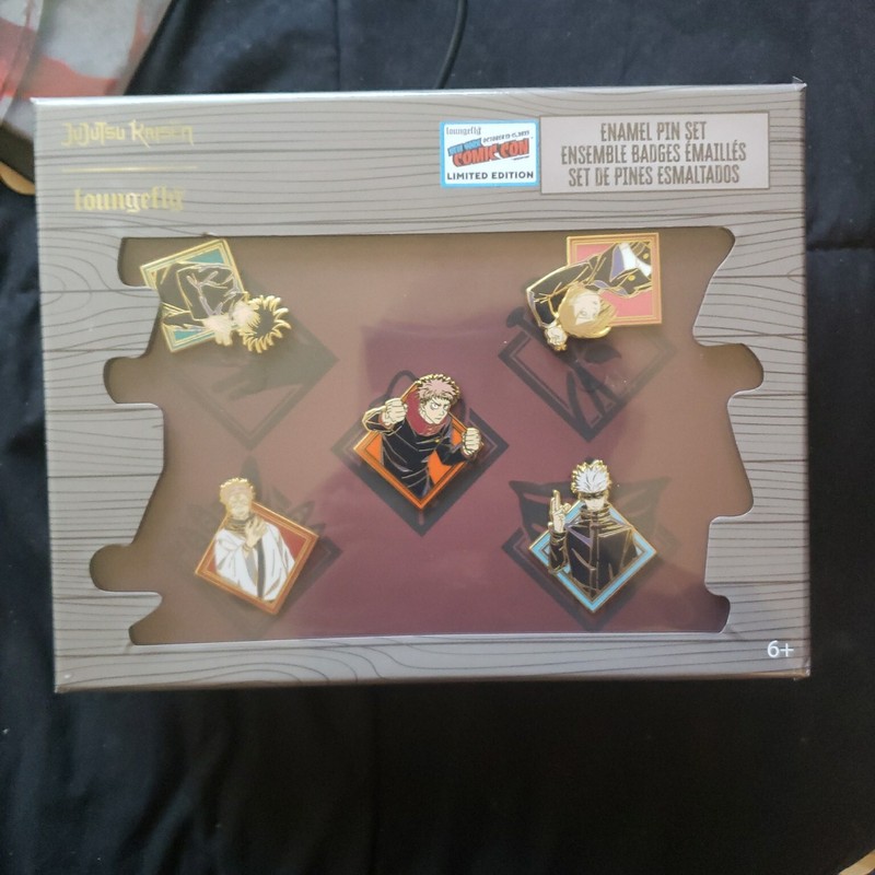 NYCC 2023 Limited Edition 800 Loungefly Jujutsu Kaisen  Enamel 5 Pin Set New