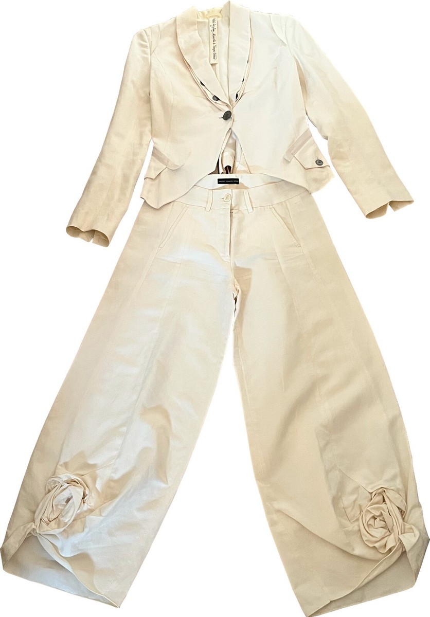 Ensemble Veste Pantalon Girbaud Gris Laser - Taille 36 - Coton Qualité - Occasion Très Bon état